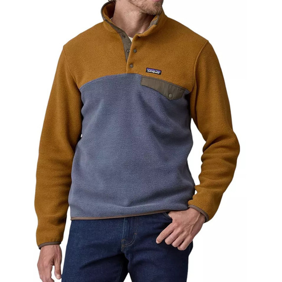 Patagonia Synchilla Pullover Mens 2XL Shelter Brown Lightweight Fleece Snap NWT - Picture 4 of 12